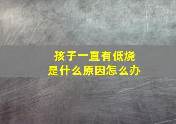 孩子一直有低烧是什么原因怎么办