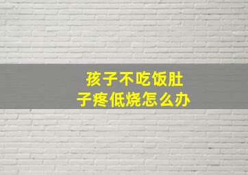 孩子不吃饭肚子疼低烧怎么办