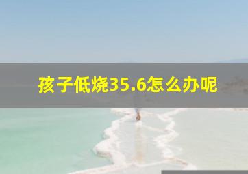 孩子低烧35.6怎么办呢