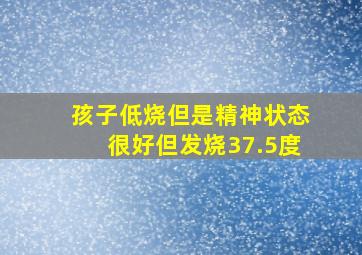 孩子低烧但是精神状态很好但发烧37.5度