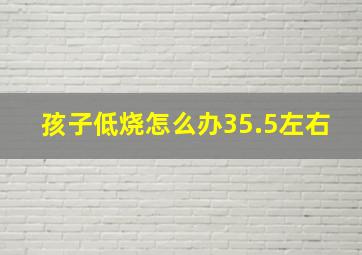 孩子低烧怎么办35.5左右