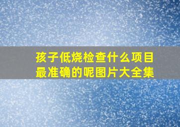 孩子低烧检查什么项目最准确的呢图片大全集