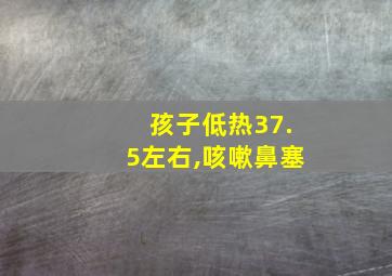 孩子低热37.5左右,咳嗽鼻塞