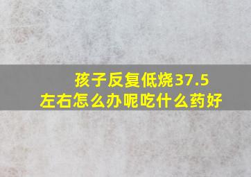 孩子反复低烧37.5左右怎么办呢吃什么药好