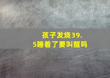 孩子发烧39.5睡着了要叫醒吗