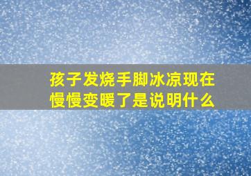 孩子发烧手脚冰凉现在慢慢变暖了是说明什么