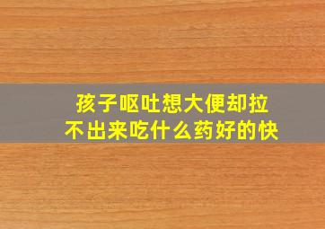 孩子呕吐想大便却拉不出来吃什么药好的快