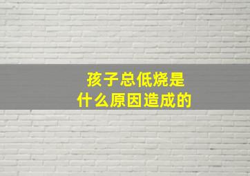 孩子总低烧是什么原因造成的