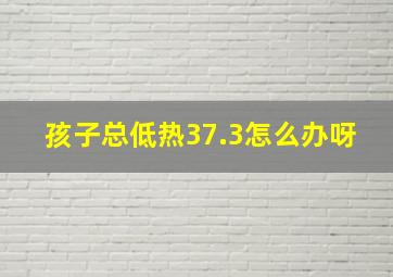 孩子总低热37.3怎么办呀