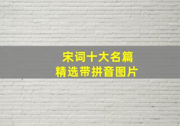 宋词十大名篇精选带拼音图片