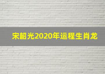 宋韶光2020年运程生肖龙