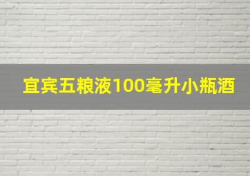 宜宾五粮液100毫升小瓶酒