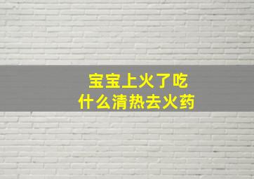 宝宝上火了吃什么清热去火药