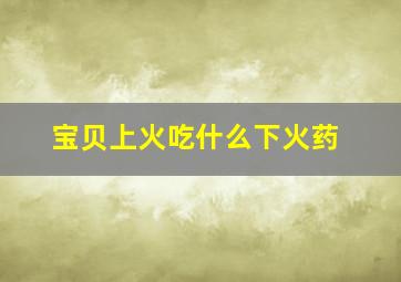 宝贝上火吃什么下火药