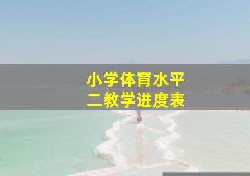 小学体育水平二教学进度表