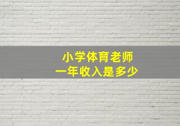 小学体育老师一年收入是多少