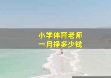 小学体育老师一月挣多少钱