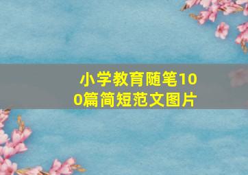 小学教育随笔100篇简短范文图片