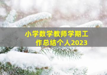 小学数学教师学期工作总结个人2023