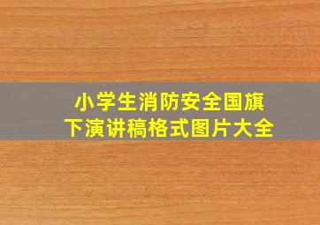 小学生消防安全国旗下演讲稿格式图片大全