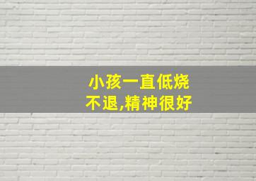 小孩一直低烧不退,精神很好