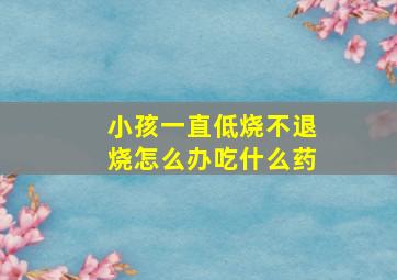 小孩一直低烧不退烧怎么办吃什么药