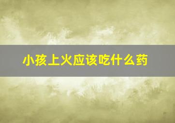 小孩上火应该吃什么药