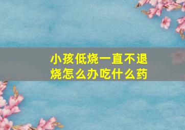 小孩低烧一直不退烧怎么办吃什么药