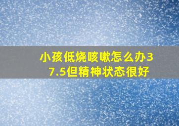 小孩低烧咳嗽怎么办37.5但精神状态很好