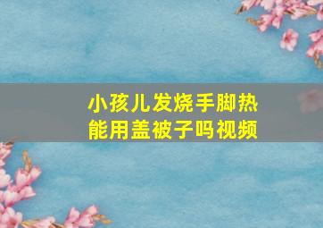 小孩儿发烧手脚热能用盖被子吗视频