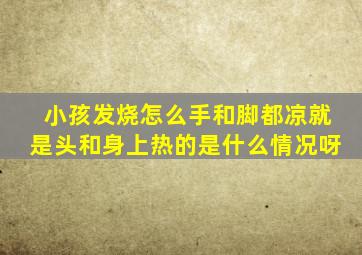 小孩发烧怎么手和脚都凉就是头和身上热的是什么情况呀