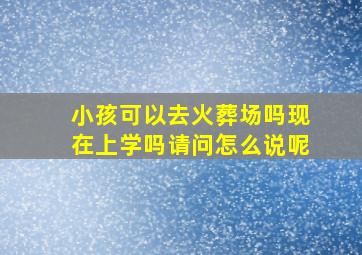 小孩可以去火葬场吗现在上学吗请问怎么说呢