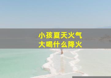 小孩夏天火气大喝什么降火