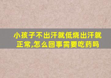 小孩子不出汗就低烧出汗就正常,怎么回事需要吃药吗