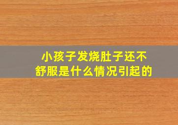 小孩子发烧肚子还不舒服是什么情况引起的