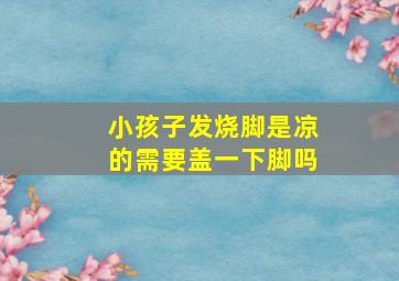 小孩子发烧脚是凉的需要盖一下脚吗