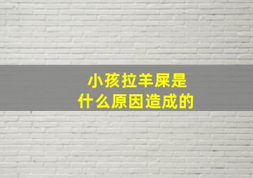 小孩拉羊屎是什么原因造成的