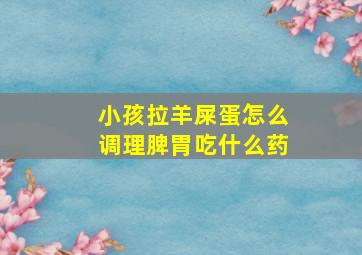 小孩拉羊屎蛋怎么调理脾胃吃什么药