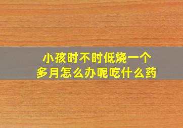 小孩时不时低烧一个多月怎么办呢吃什么药