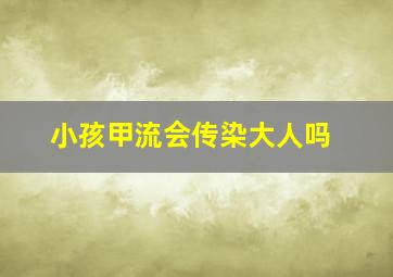 小孩甲流会传染大人吗