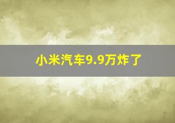 小米汽车9.9万炸了