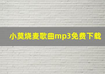 小莫烧麦歌曲mp3免费下载