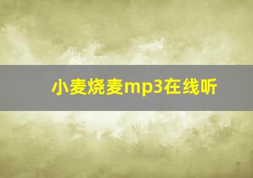 小麦烧麦mp3在线听