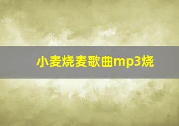 小麦烧麦歌曲mp3烧