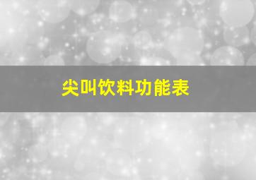 尖叫饮料功能表