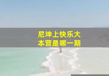 尼坤上快乐大本营是哪一期