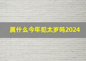 属什么今年犯太岁吗2024