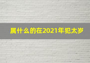 属什么的在2021年犯太岁