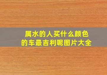 属水的人买什么颜色的车最吉利呢图片大全