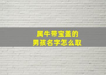 属牛带宝盖的男孩名字怎么取